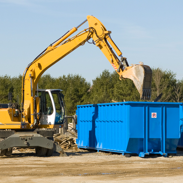 are there any restrictions on where a residential dumpster can be placed in Spring Point